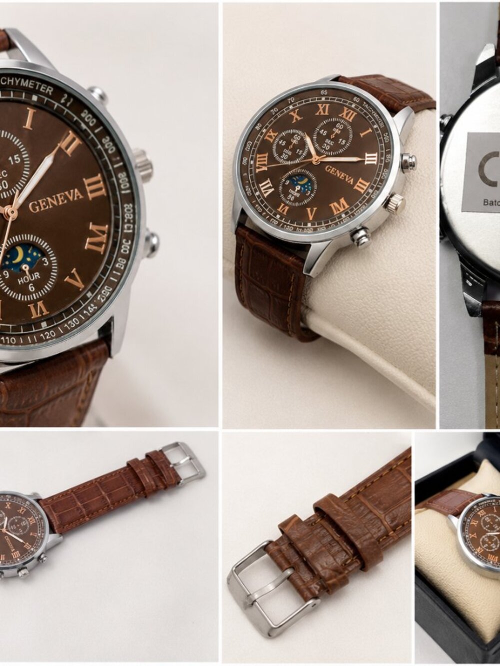 WA-02-Quartz-New Geneva Quartz Waterproof Men’s Fashion Watch Brown Strap Roman